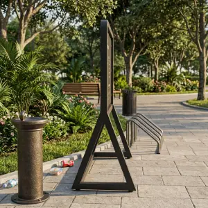 Papan Informasi Berdiri A-Frame Besi Finishing Powder Coat [3]
