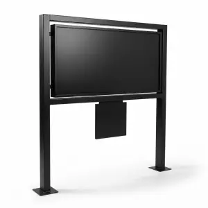 Papan Informasi Berdiri Bingkai Besi Finishing Powder Coat