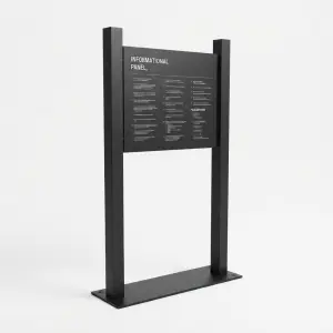 Papan Informasi Berdiri Dua Tiang Besi