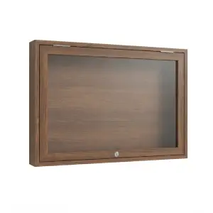 Papan Informasi Berpintu Kaca Finishing Walnut [5]