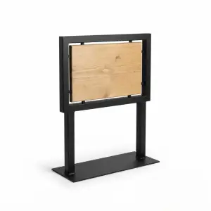 Papan Informasi Besi Kayu Berdiri Floor Standing