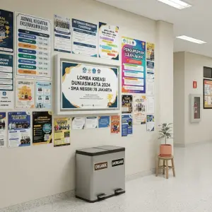 Papan Informasi Bingkai Metal Dinding [2]