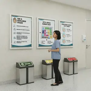 Papan Informasi Bingkai Metal Dinding [5]
