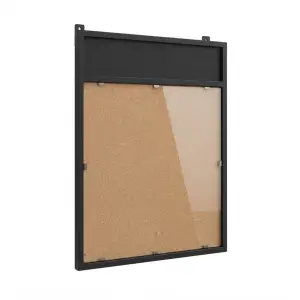Papan Informasi Dinding Bingkai Besi dengan Panel Header dan Kaca [5]