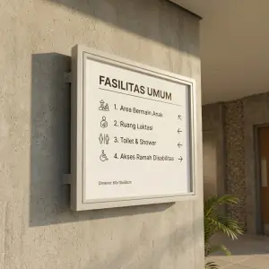 Papan Informasi Dinding Bingkai Metal [5]