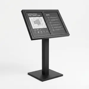 Papan Informasi Pedestal Tilted Display