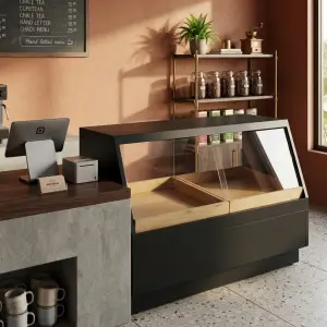 Pastry Display Box Besi Kayu Kaca [2]