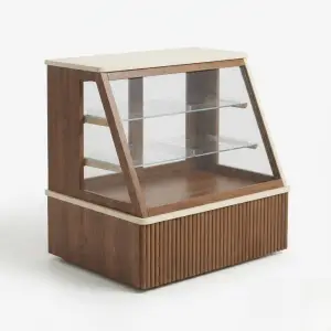 Pastry Display Case Kayu Kaca 3 Susun