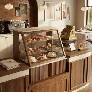 Pastry Display Case Kayu Kaca 3 Susun [2]