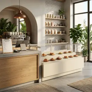 Pastry Display Counter Bertingkat dengan Penutup Kaca [5]