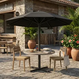 Payung Taman Outdoor Tiang Tengah untuk Area F&B dan Hospitality