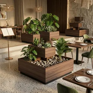 Planter Box Bertingkat Tiga Finishing Walnut [5]
