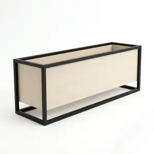 Planter Box Besi Kayu Rangka Industrial