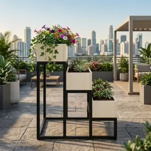 Planter Box Susun Tiga Tingkat Rangka Besi [5]