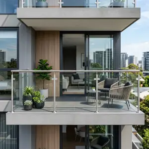 Railing Balkon Kaca Stainless Steel