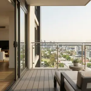Railing Balkon Kaca Tempered Rangka Stainless Steel