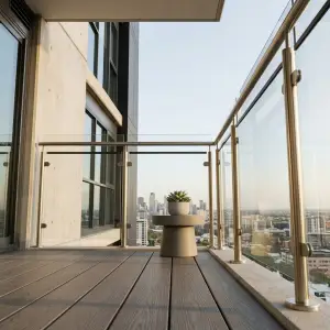 Railing Balkon Kaca Tempered Rangka Stainless Steel [2]