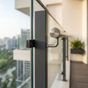 Railing Balkon Kaca Tempered Tiang Besi Hollow [2]