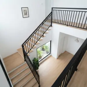 Railing Tangga Minimalis Besi Hollow Finishing Powder Coat Hitam [3]