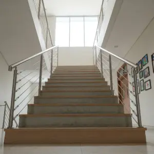 Railing Tangga Wire Rope Stainless Steel Gaya Modern Minimalis