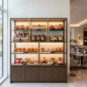 Rak Display Bakery Besi Finishing Brass [3]