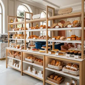 Rak Display Bakery Kayu Gaya Minimalis [3]