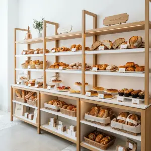 Rak Display Bakery Kayu Gaya Minimalis [5]