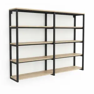 Rak Display Besi Kayu Gaya Industrial untuk Toko Kosmetik dan Retail [5]