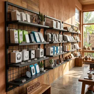 Rak Display Dinding Grid Besi 3 Susun [6]