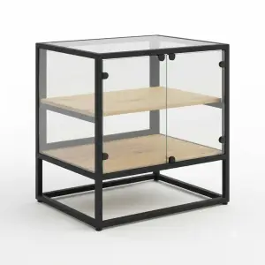 Rak Display Kaca Rangka Besi Countertop 2 Susun