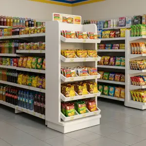 Rak Display Lantai Tray 5 Susun untuk Snack dan Mie Instan
