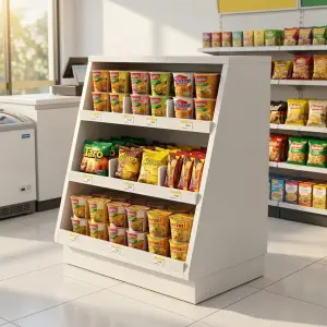 Rak Display Minimarket 3 Susun Sekat Fleksibel