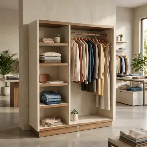 Rak Display Pakaian Open Wardrobe Minimalis