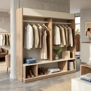 Rak Display Pakaian Open Wardrobe untuk Toko Retail