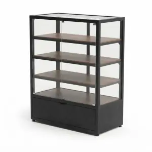 Rak Display Pastry Besi Kaca 4 Susun