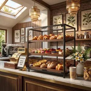 Rak Display Pastry Kaca Besi 3 Susun [3]