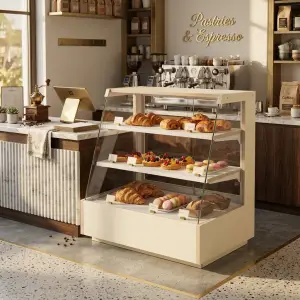 Rak Display Pastry Kaca Miring 3 Susun [5]