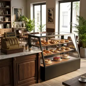 Rak Display Pastry Rangka Besi Kaca [2]
