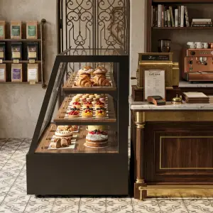 Rak Display Pastry Rangka Besi Kaca [5]
