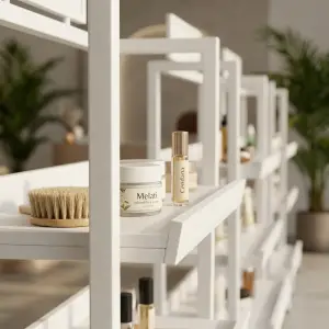Rak Display Produk 4 Susun dengan Papan Nama [5]