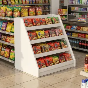 Rak Display Tangga 4 Susun untuk Minimarket dan Retail [3]