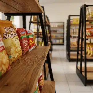 Rak Display Toko Besi Kayu 4 Susun Rangka A-Frame [6]