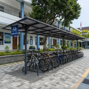 Rak Parkir Sepeda Baja dengan Kanopi [3]