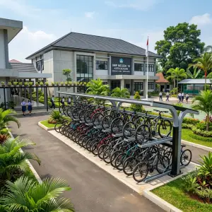 Rak Parkir Sepeda Dua Tingkat dengan Kanopi [3]