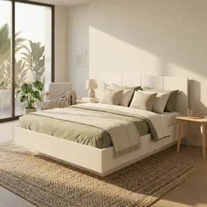 Ranjang Platform Minimalis Panel Headboard [6]