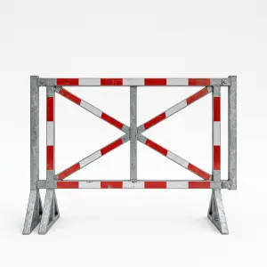 Road Barrier Besi Galvanis Reflektor Merah Putih