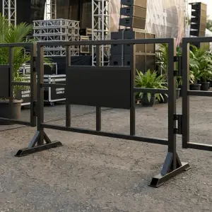 Road Barrier Besi Grid Panel dengan Kaki A-Frame [2]