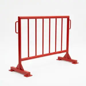 Road Barrier Besi Portable dengan Kaki Berdiri