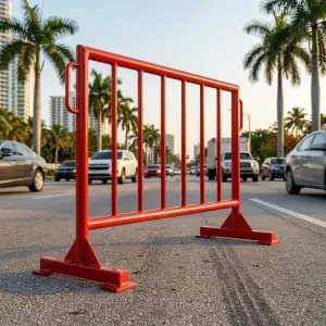 Road Barrier Besi Portable dengan Kaki Berdiri [2]