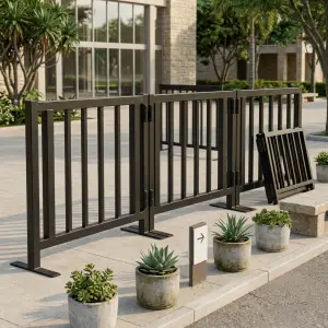 Road Barrier Besi Portable Sistem Panel